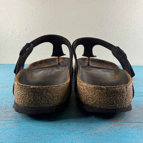 Birkenstock Gizeh Dark Brown Leather Thong Sandals Size 39/ US  8.5 - Picture 5 of 9